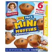 LITTLE DEBBIE Blueberry Mini Muffins Big Pack - 5 ct (Pack of 2)